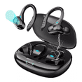 thumbnail image 1 of Audífonos Deportivos Inalámbricos Bluetooth 5.0 Gancho Negro, 1 of 5