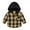 Yellow, variant on QUDDERR Toddler Kids Girls Boy's Plaid Shirt Jacket with Hooded Unisex Long Sleeve Button down Blouses Spring Fall Cotton Shirt for 3-10 Years +