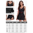 thumbnail image 4 of RELLECIGA Women's Ruched Tummy Control Swimdress One Piece Skirt Swimsuits, 4 of 8