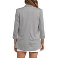 thumbnail image 3 of Fnooota Women Casual Blazers, Business Open Front 3/4 Sleeve Lightweight Womens Jackets Gray Size XL, 3 of 7