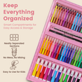 thumbnail image 4 of 217 Piece Kids Art Set, with Double Side Trifold Art Easel, Drawing & Painting Kit with Crayons, Markers, Colored Pencils, Watercolors Portable Art Supplies for Kids, 4 of 8