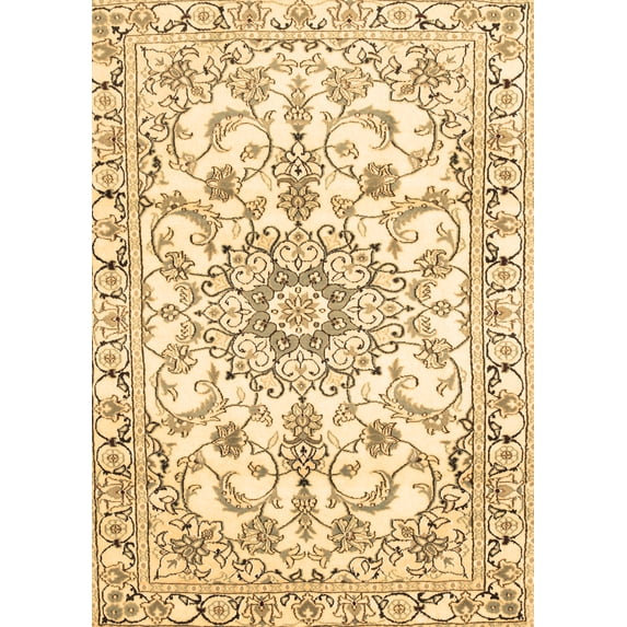 Ahgly Company Indoor Rectangle Medallion Brown Traditional Area Rugs, 3' x 5'