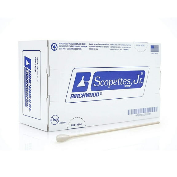 Scopettes Jr. OB/GYN Swab NonSterile 8 Inch Length Paper Shaft / Rayon Swab 34-7021-12 12 Box(s) 100 /Box