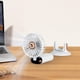 thumbnail image 3 of Mini ventilador portátil de 10000 mAh con pantalla digital para mesa de oficina y viajes. Blanco, 3 of 9