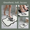 thumbnail image 2 of Unique Bargains Boho Ultra Soft Absorbent Shaggy Non Slip Bath Mat White 24" x 16", 2 of 6