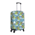 thumbnail image 3 of Daiia Dino Christmas Adventure Snowy Blue Luggage Cover, Thickened Washable Travel Luggage Covers, Elastic Unique Baggage Covers for 18-20 inch Luggage-Large, 3 of 9