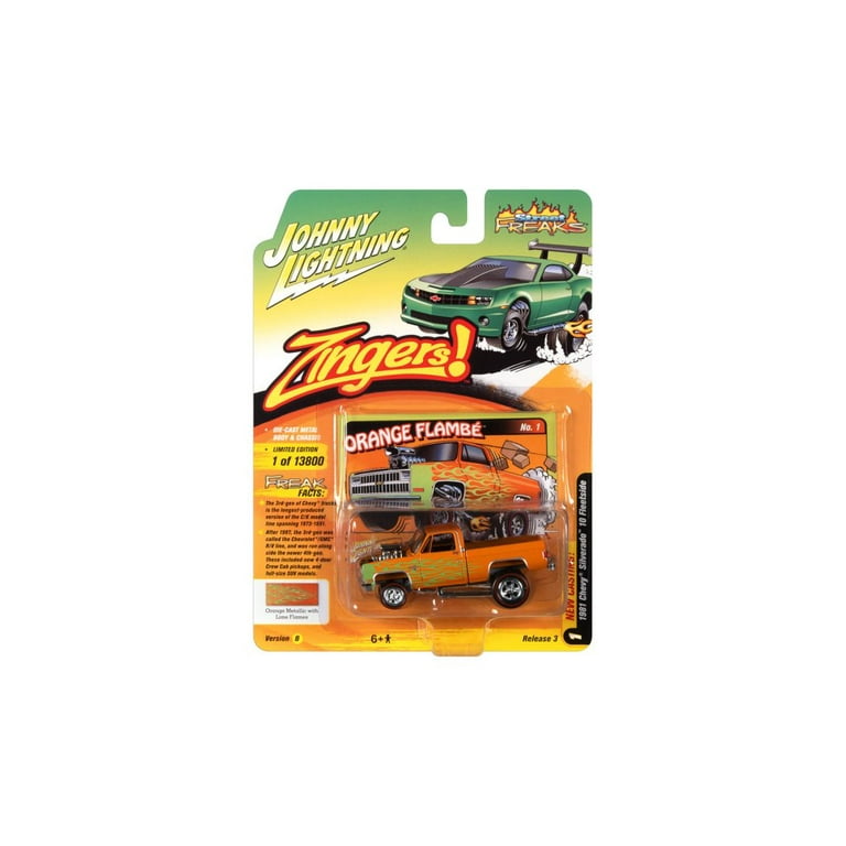 1981 Chevy Silverado 10 Fleetside, Orange - Johnny Lightning