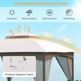 thumbnail image 6 of Costway 10 X 10 FT Patio Gazebo with Netting Walls 4 Sandbags Zippered Doors Outdoor, 6 of 10