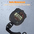 thumbnail image 3 of 6 Pack Digital Stopwatch Water Resistant Shockproof Precision Electronic Timer with Compass for Running, Swimming and Other Sports Black (Without Whistle), 3 of 5