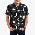 thumbnail image 1 of Balery Crescent and Stars Camisa Polo de Hombre con Estampado, de Manga Corta y Tejido Medio, Camisa Tipo Golf Polo-4X-Large, 1 of 6