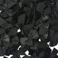 thumbnail image 2 of Nvzi 200pcs Mini Satin Ribbon Bows Flowers 1" x3/4" Appliques DIY Craft Black Color, 2 of 4