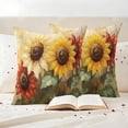 thumbnail image 4 of Pack of 2 Outdoor Pillow Covers 18x18 Inch Waterproof Summer Sunflowers Throw Pillow Covers,Decorative Couch Pillow Case Sham Vintage Oil Painting Red Yellow Floral Patio Pillowcases Cushion Cover, 4 of 8
