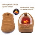thumbnail image 6 of Mens Slippers Memory Foam Comfort Fuzzy Plush Lining Indoor Outdoor Slip On House Shoes Brown, Size 8-8.5, 6 of 7