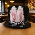thumbnail image 6 of Easter Bunny Ear Flat Top Hat, Cute & Lightweight Rabbit Ears Hat Decoration, for Easter Parties, Family Gatherings, 6 of 8