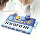 thumbnail image 1 of Instrumento de percusión, teclado de piano, juguete musical de aprendizaje con micrófono, tambor de piano, juguete musical para Navidad, bebés y niños Púrpura, 1 of 10