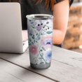 thumbnail image 4 of 20 Oz Pioneer Flower Coffee Tumbler Double Wall Insulated Stainless Steel Water Bottle | Metal Reusable Thermoses Flask with Cup Cap | Leak & Sweat Proof with Anti-Dust Lid, 4 of 7