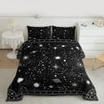 thumbnail image 2 of Feelyou Mystic Galaxy Child Full Size Comforter Sets, Bohemian Constellation Bedding Comforter Set, Cartoon Black White Reversible Bedding Sets, Super Cozy Room Decor, 3pcs, 2 of 8