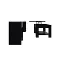 thumbnail image 6 of Home Design Magnolia 3-Piece Coffee Table Set with Lift-Up Rectangular Coffee Table and 2 End Tables, Hidden Storage and Modern Design for Living Room, Black, 6 of 13