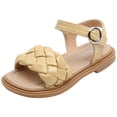thumbnail image 1 of Splozh Kid Sandals Girls Summer Sandals Fashionable Beach Sandals for Girls Solid Color Shoes Breathable Baby Shoes Childrens Shoes Yellow,2.5-3 Years, 1 of 5