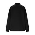 thumbnail image 6 of Turilly Women's Solid Drop Shoulder Sleeve Long Sleeved Stand Collar Coats Loose Casual Button Jacket With Pockets, 6 of 6