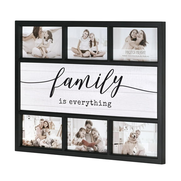 Crystal Art Gallery Family Black Photo Collage Frame - 18.7" x 15"