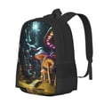 thumbnail image 2 of Daiia Purple Glowing Mushroom Backpack for Men and Women -Durable Backpack Large Capacity, Water-Resistant Bag with Adjustable Straps and Laptop Compartment, 2 of 9