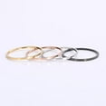 thumbnail image 2 of 4Pcs 1MM Gold/Black/Rose Gold/Steel Tone Stainless Steel Plain Band Knuckle Stacking Rings for Women Fashion Midi Rings Size 4-10, 2 of 3