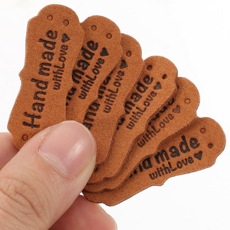50pcs Handmade Tags Leather Crafts Crochet Tags Sewing Labels for Sweater  Hat