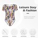 thumbnail image 4 of Balery Colourful Horses Body de cuello redondo de manga corta para mujer Tops de manga corta Tops básicos-Medium, 4 of 7