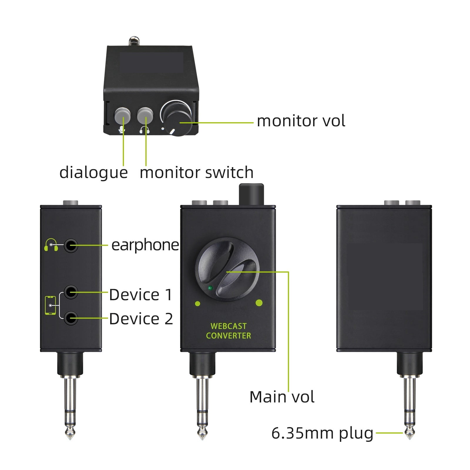 DJ Console Mixer Live Streaming Adapter ,Output Devices Supports Smartphones, Laptops