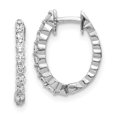 thumbnail image 1 of Quality Gold EM5408-025-W 14K White Gold Diamond Hinged Hoop Mountings Earring, 1 of 1
