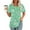 Green, variant on Month Tops Deal for Womens Blue Short Sleeve V-Neck Glitter Pleated Tunic Shirts for Ladies