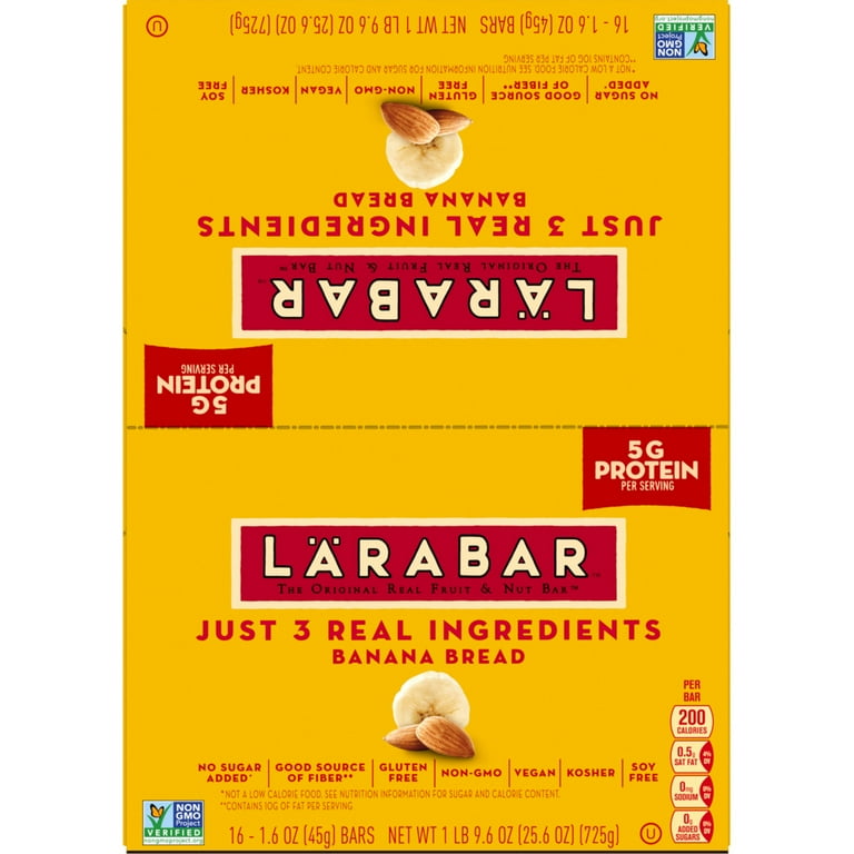 LARABAR Banana Bread, Gluten Free Vegan Fruit & Nut Bars, 1.6 oz