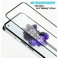 thumbnail image 2 of 2x Tempered Glass for Nothing Phone 1, Nakedcellphone 9H Hard Clear Screen Protector Guard [Scratch/Crack Saver] - Full Size with Black Trim Border, 2 of 7