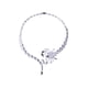 thumbnail image 1 of 1 collar elegante con cadena plegable para mujer, delicado collar tipo gargantilla (blanco), 1 of 7