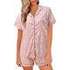 thumbnail image 5 of Gibobby Pijamas mujer invierno Conjunto de pijamas estampados para mujer, ropa de dormir, lencería Sexy, pantalones cortos, ropa de dormir de manga corta(D,M), 5 of 5