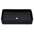 thumbnail image 5 of 24"X13.5" Black Ceramic Rectangular Vessel Bathroom Sink,Black Ceramic Bath Faucets Bathroom Vanities, 5 of 6
