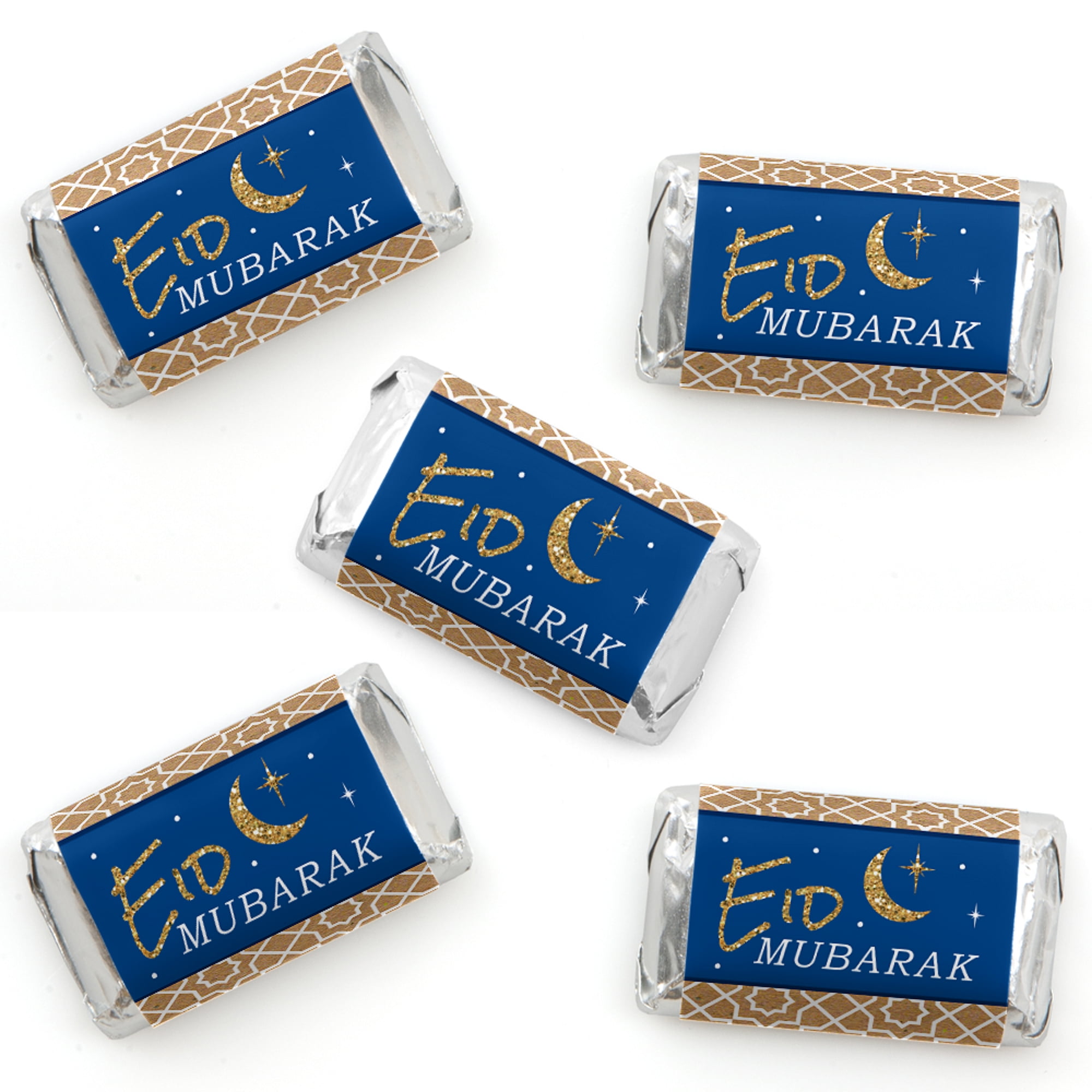 21 Personalised Happy Ramadan Eid Mubarak sweet chocolate treat wrappers! 