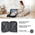 thumbnail image 3 of New York Xpress 16" Underseat Carry-on Luggage Hardside Lightweight 2-Wheel Small Suitcase, Black - 2538, 3 of 10
