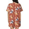 thumbnail image 3 of Kdxio Cute Poodle Dog Print Pajamas Sets for Women Short-Sleeved Pjs with Lounge Shorts Two Piece Sleepwear S-4XL, 3 of 9