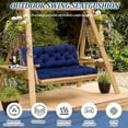 thumbnail image 3 of Outdoor Bench Cushions, Garden Swing Seat Cushions with Backrest, 2-3 Seater Swing Replacement Cushions for Outdoor Patio Garden Dark Green 47x40in, 3 of 8