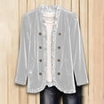 thumbnail image 5 of Guluxicc Women's Velour Dressy Jackets Ruffled Trim Long Sleeve Casual Jackets with Pockets for Everyday Fall Winter, 5 of 8