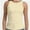 Beige, variant on Women's Ribbed Sleeveless Crew Neck Summer Top Casual Basic Strap Tank Top