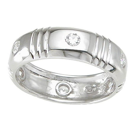 Plutus kkrm6731d 925 Sterling Silver Mens Wedding Band Size 9