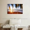 thumbnail image 2 of Elephant Stock Summer Golden Coast Wall Art - Horizontal Multi Panel Canvas - Living Room Wall Decor - Beach Multi Panel - Beige And Brown Decor - 38" x 24", 2 of 4