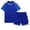 Blue, variant on Amidoa Boys Girls 2 Piece Outfits Summer Clothes Soft Short Sleeve T Shirts and Casual Shorts Kids Clothing Sets White Size 7