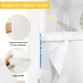 thumbnail image 6 of Blue Coastal No Hook Shower Curtain with Snap in Liner, Waterproof Fabric Shower Curtains, Grey Red Pink Coral Starfish Nautical Shower Curtain Set Top See Through for Bathroom 54"x78", 6 of 8