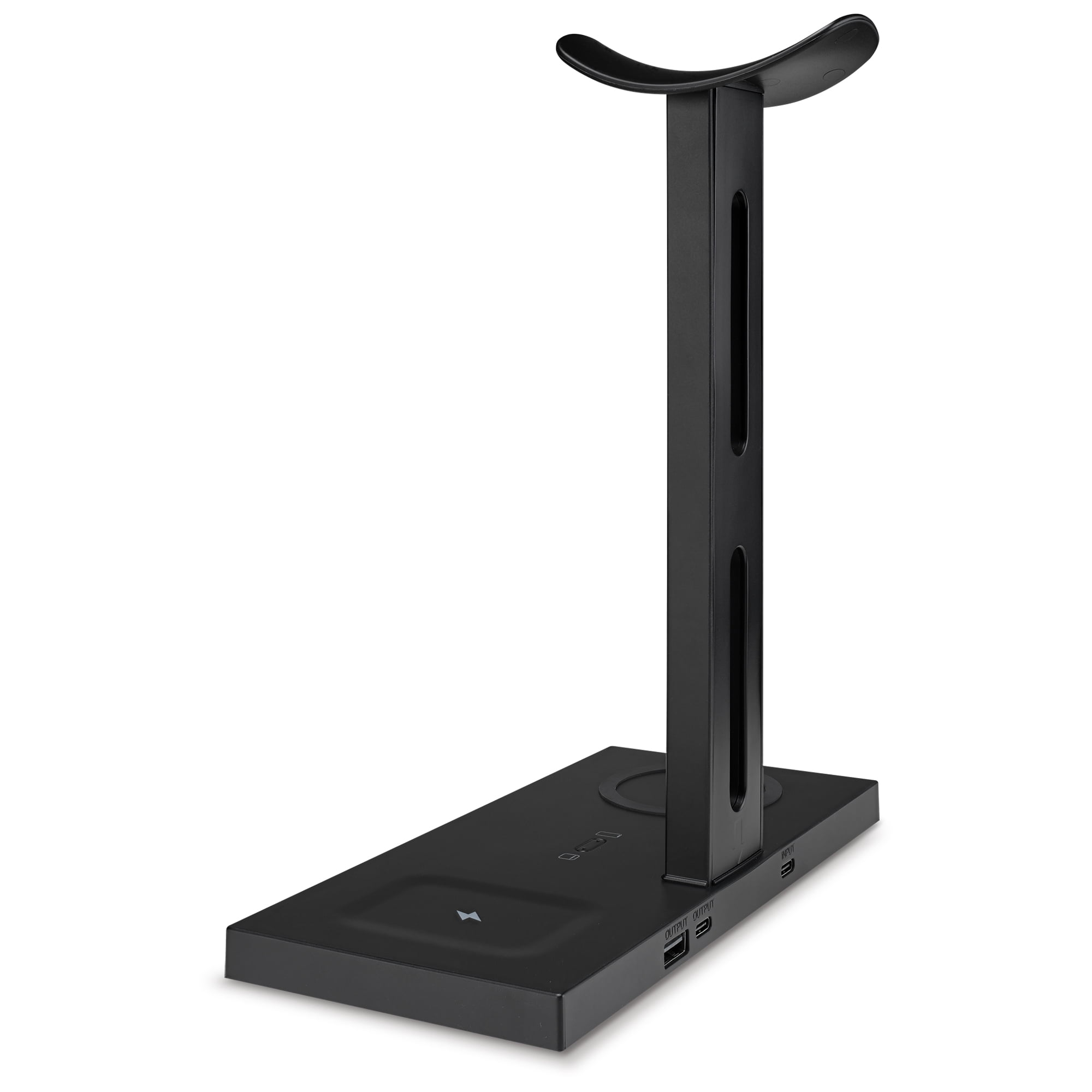 iLive 5-in-1 Headphone Stand with Wireless Charger, IAQST303B, Black