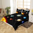 thumbnail image 3 of Solar System Bedding Set Full Size Outer Space Duvet Cover Universe Themed Decor Comforter Cover for Teens Galaxy Planet Bedding Space Theme Bedspread Cover with 2 Pillowcases, 3 of 4