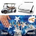 thumbnail image 6 of Pzuqiu Golf Cart Seat Cover Front Pockets Comfortable, Compatible with Sports Club Car Seat Golf Cart Cushion Covers, Firework Stars US Flag, 6 of 9
